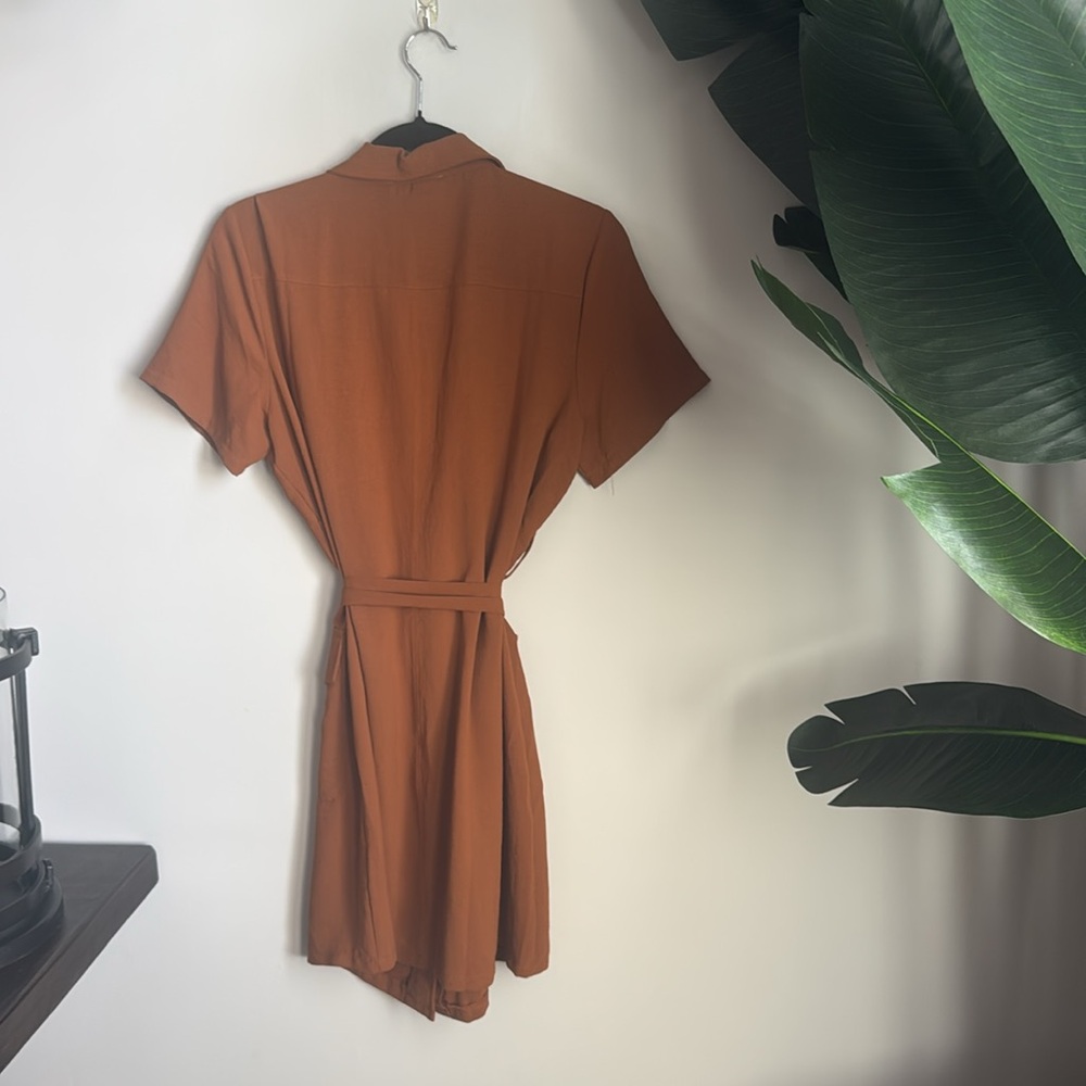 She + Sky Rust Utility Dress - Picture 4 of 4
